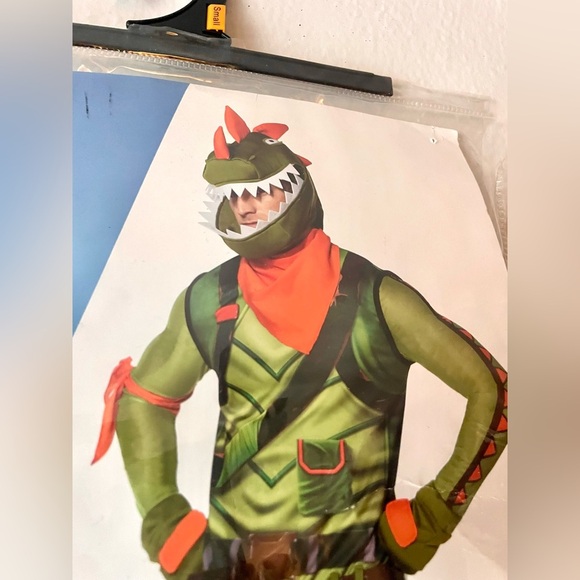 Spirit Halloween Adult Rex Fortnite Costume Size Small Complete Like New - Picture 4 of 6